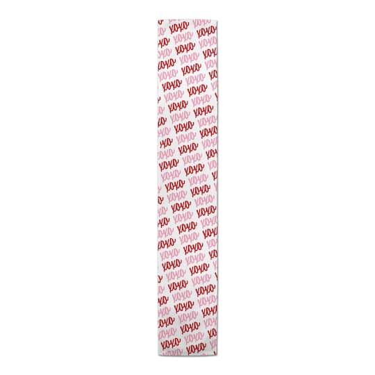 72&#x22; XOXO Pattern Poly Twill Table Runner
